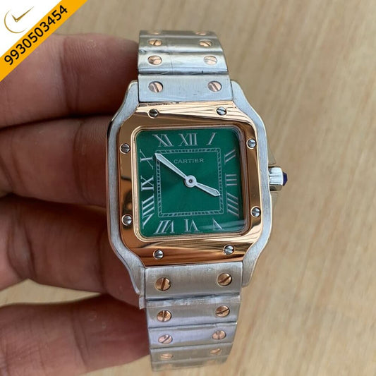 Cartier Santos Dual Tone Green Dial