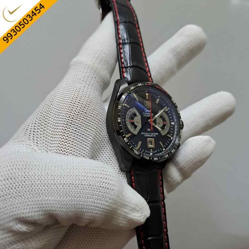 Tag Heuer Grand Carrera Calibre 17 Chronograph Black Dial Swiss Watch - Image 3