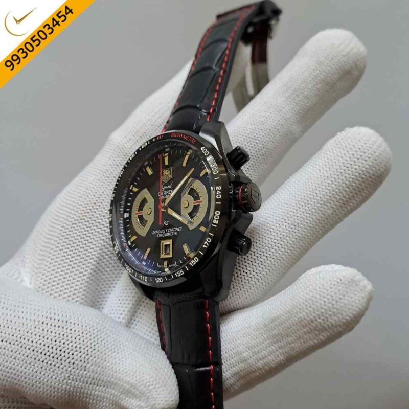 Tag Heuer Grand Carrera Calibre 17 Chronograph Black Dial Swiss Watch - Image 2