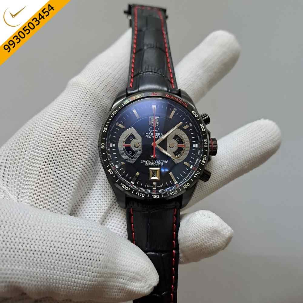 Tag Heuer Grand Carrera Calibre 17 Chronograph Black Dial Swiss Watch