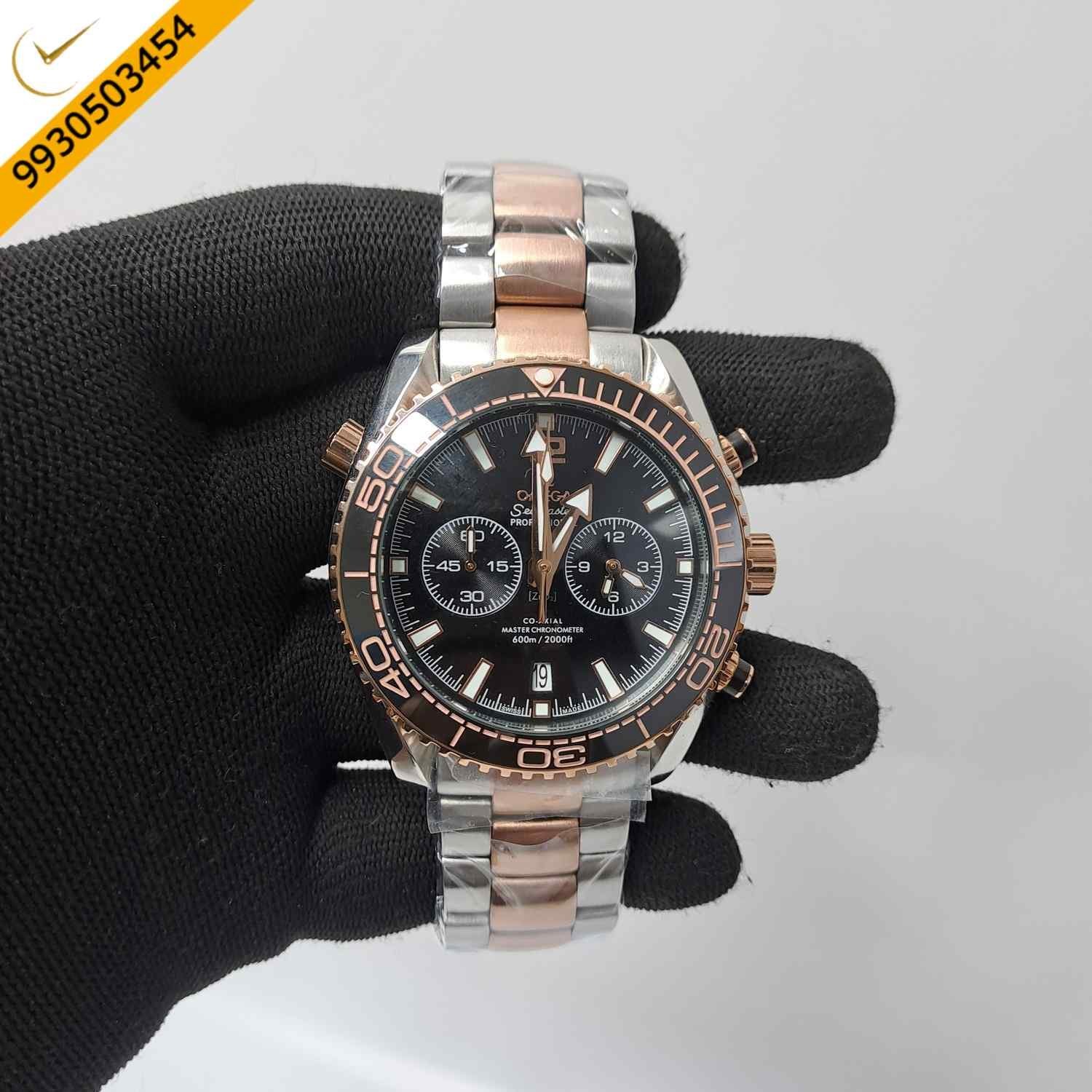 Omega Seamaster Planet Ocean Chronograph Black Dial Swiss Watch