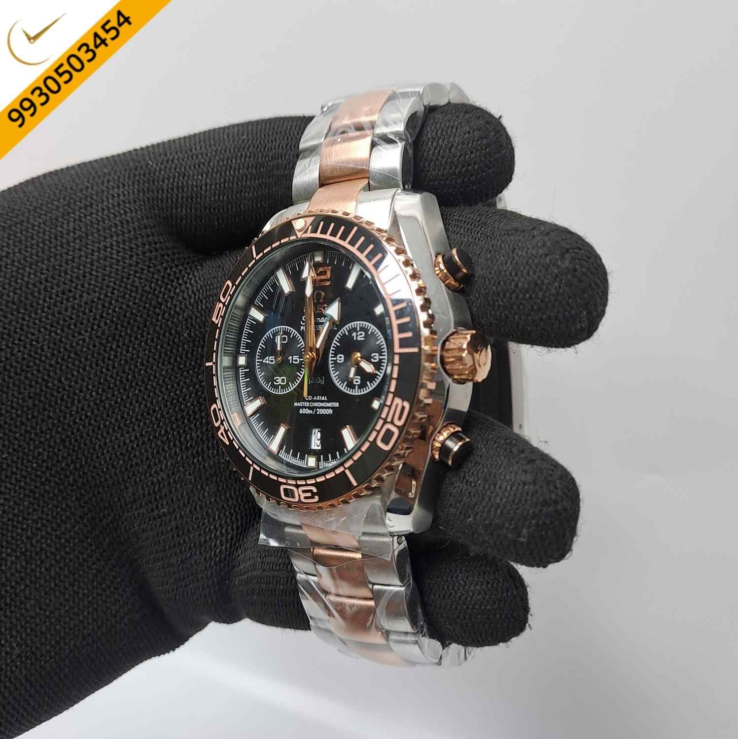 Omega Seamaster Planet Ocean Chronograph Black Dial Swiss Watch - Image 2
