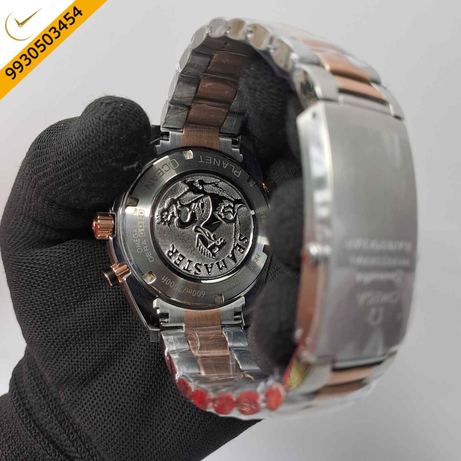 Omega Seamaster Planet Ocean Chronograph Black Dial Swiss Watch - Image 4
