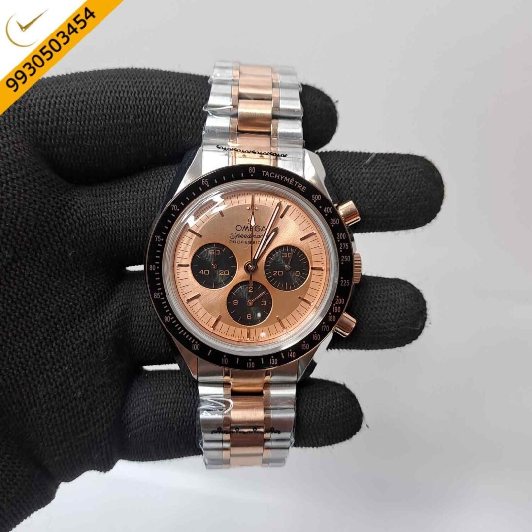 Omega Speedmaster Rose Gold Dial Swiss Watch