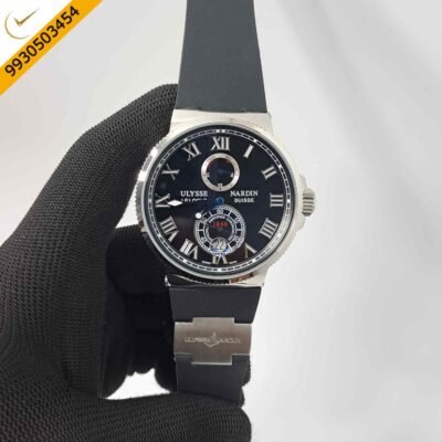 Ulysse Nardin Marine Torpilleur Steel Black Dial Black Rubber Strap Swiss Automatic Watch