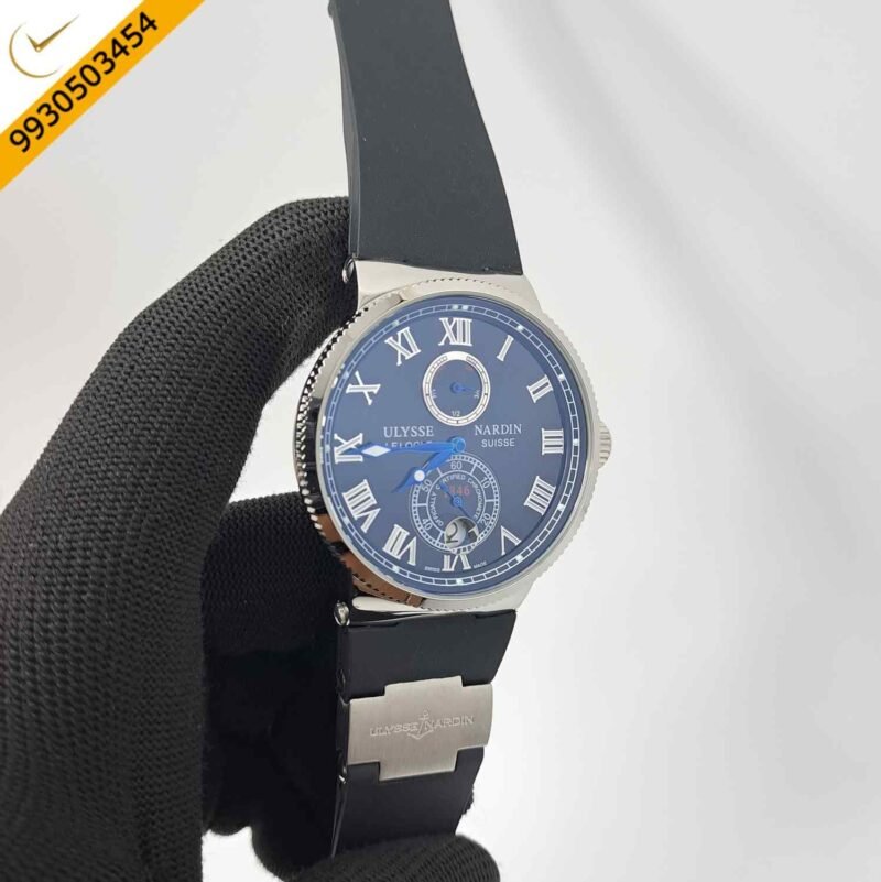 Ulysse Nardin Marine Torpilleur Steel Black Dial Black Rubber Strap Swiss Automatic Watch - Image 3