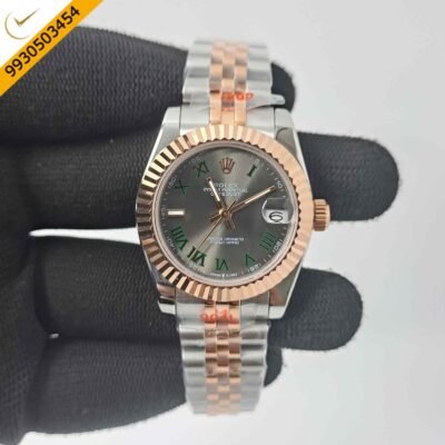Rolex Date-Just Dual Tone Grey Dial Roman Marker Swiss Automatic Watch