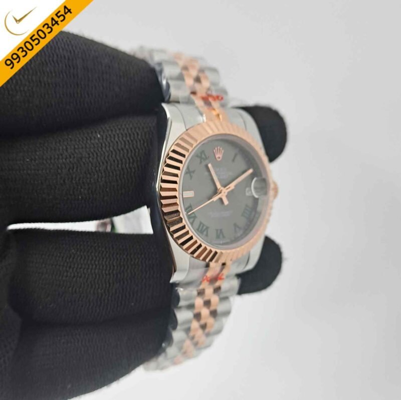 Rolex Date-Just Dual Tone Grey Dial Roman Marker Swiss Automatic Watch - Image 3