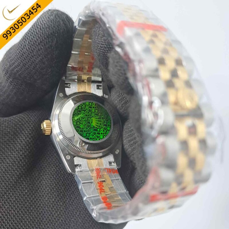 Rolex Date-Just Dual Tone Golden Dial Stick Marker Swiss Automatic Watch - Image 4