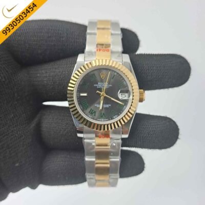 Rolex Date-Just Dual Tone Grey Dial Roman Marker Swiss Automatic Watch
