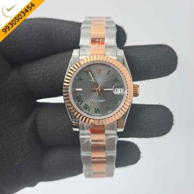 Rolex Date-Just Dual Tone Grey Dial Roman Marker Swiss Automatic Watch