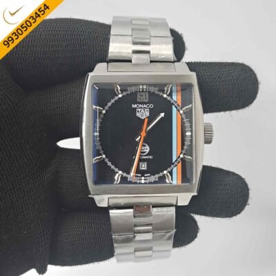 Tag Heuer Monaco Gulf Steel Black Dial Swiss Automatic Watch