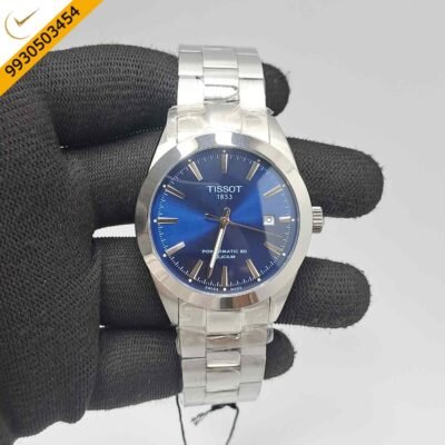 Tissot Gentleman Powermatic 80 Silicium Steel Blue Dial Swiss Automatic Watch