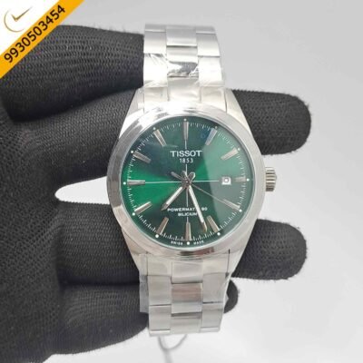 Tissot Gentleman Powermatic 80 Silicium Steel Green Dial Swiss Automatic Watch