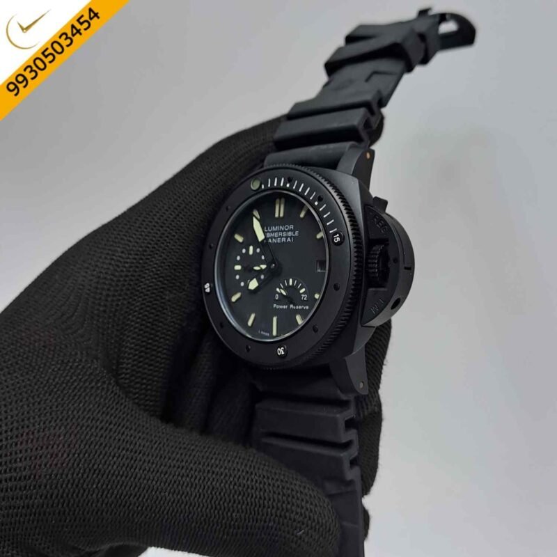 Luminor Panerai Submersible Power Reserve Full Black Swiss Automatic Watch - Image 2
