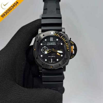Luminor Panerai The Navy Seals Black Dial Black Rubber Strap Swiss Automatic Watch
