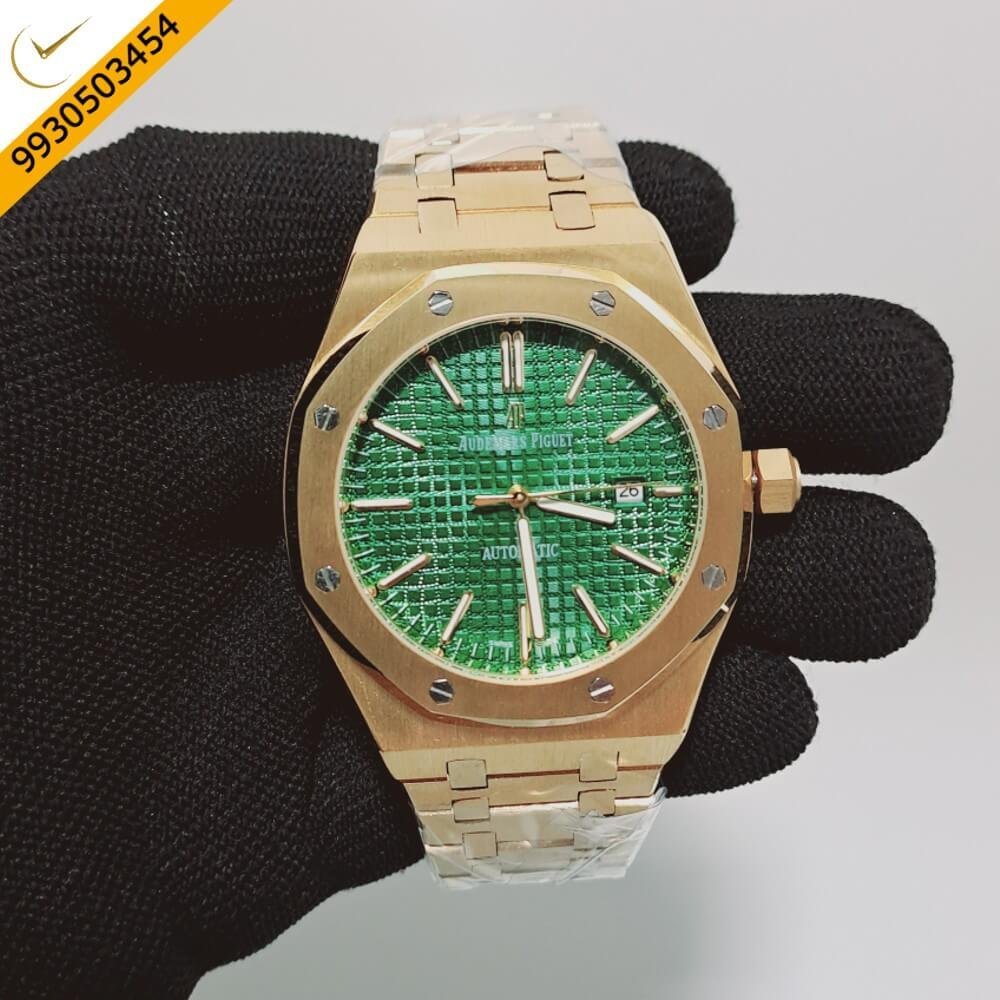 Audemars Piguet Royal Oak Gold Green Dial Swiss Automatic Watch