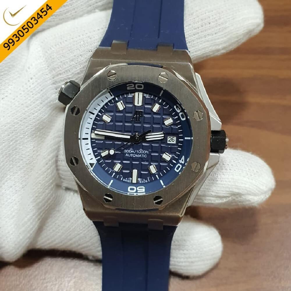 Audemars Piguet Royal Oak Offshore Diver Silver Blue Swiss Automatic Watch