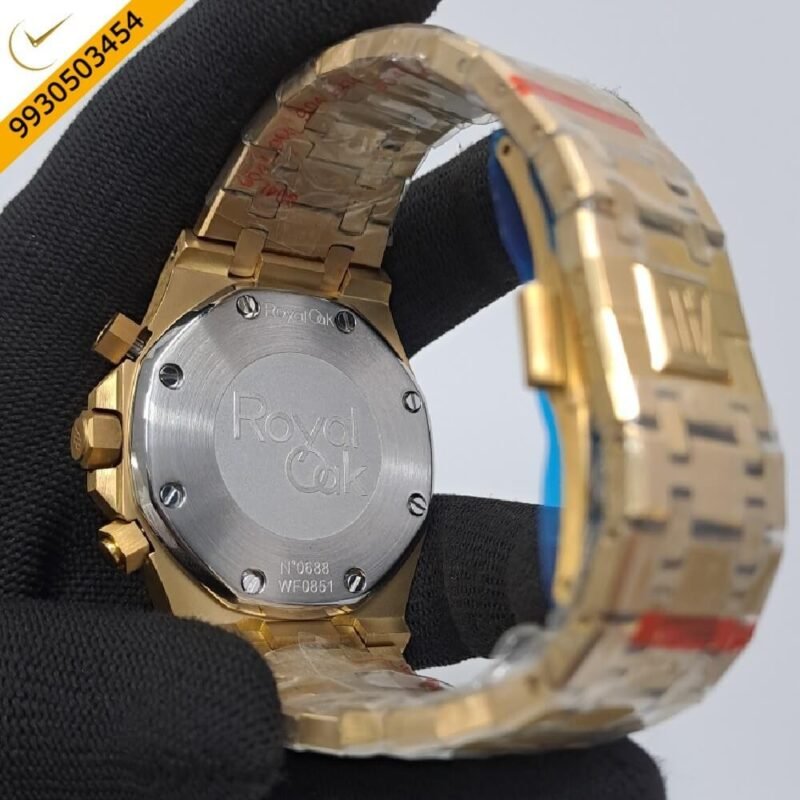 Audemars Piguet Royal Oak Offshore Full Gold Black Dial Swiss Automatic Watch - Image 4