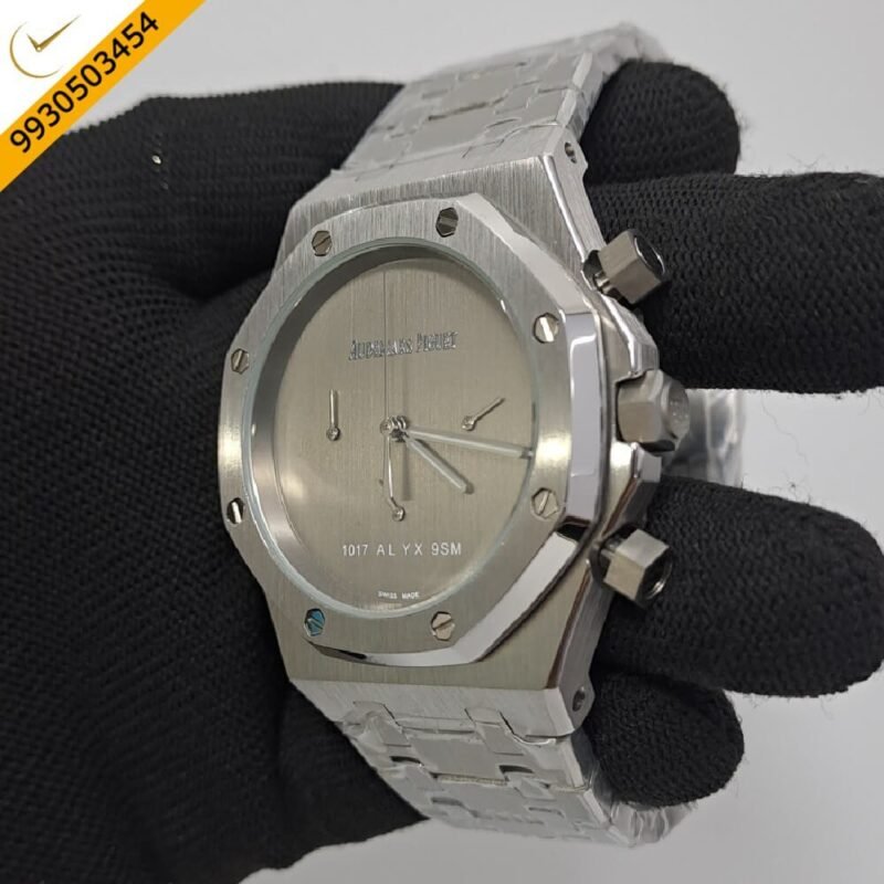 Audemars Piguet Royal Oak Offshore Full Silver Swiss Automatic Watch - Image 3