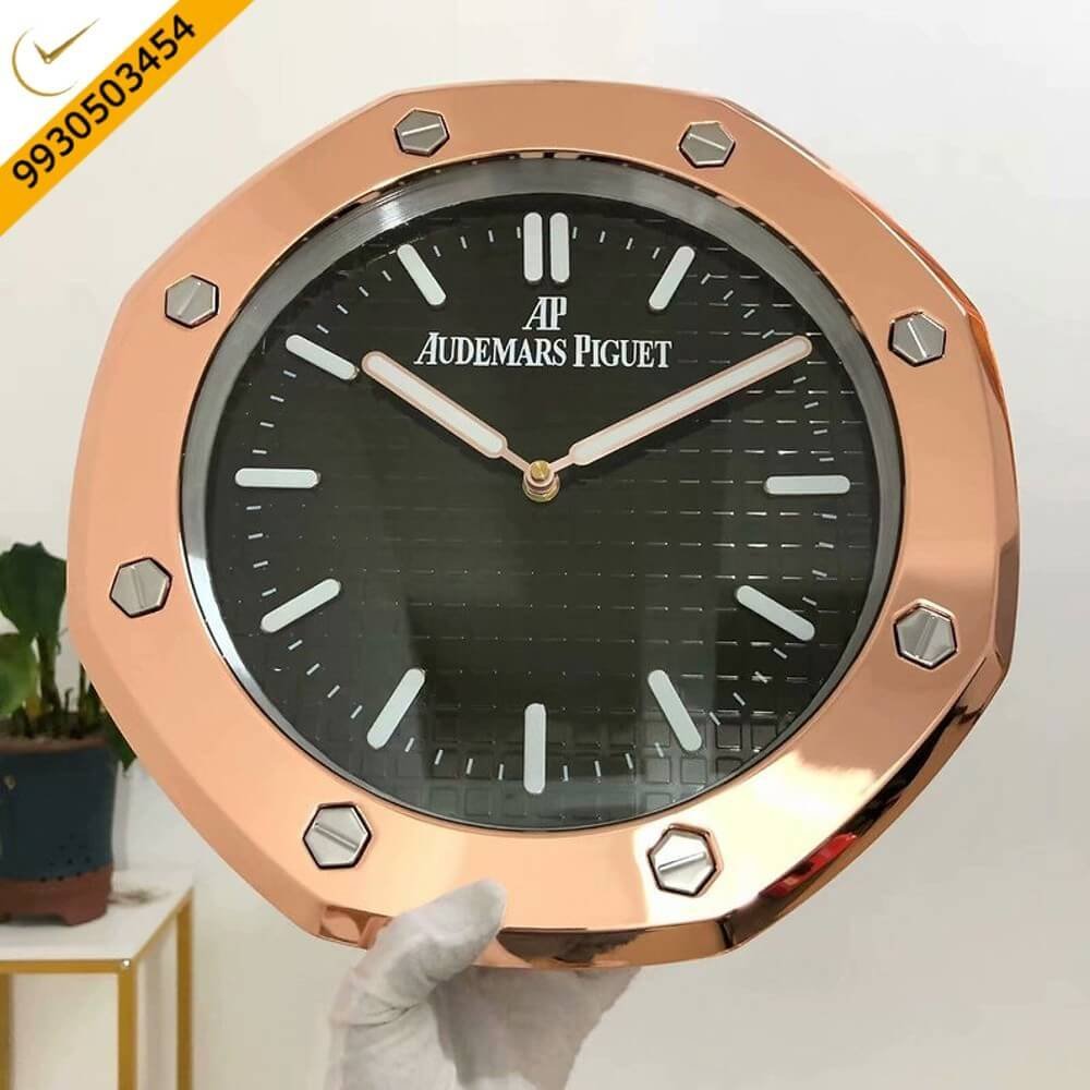 Audemars Piguet Royal Oak Rose Gold Black Dial Wall Clock