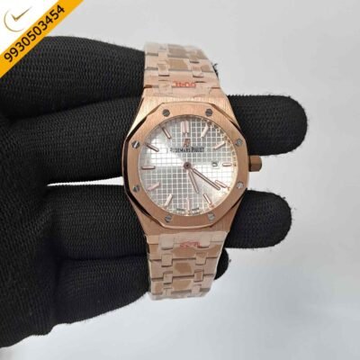 Audemars Piguet Royal Oak Rose Gold Silver Dial Swiss Watch