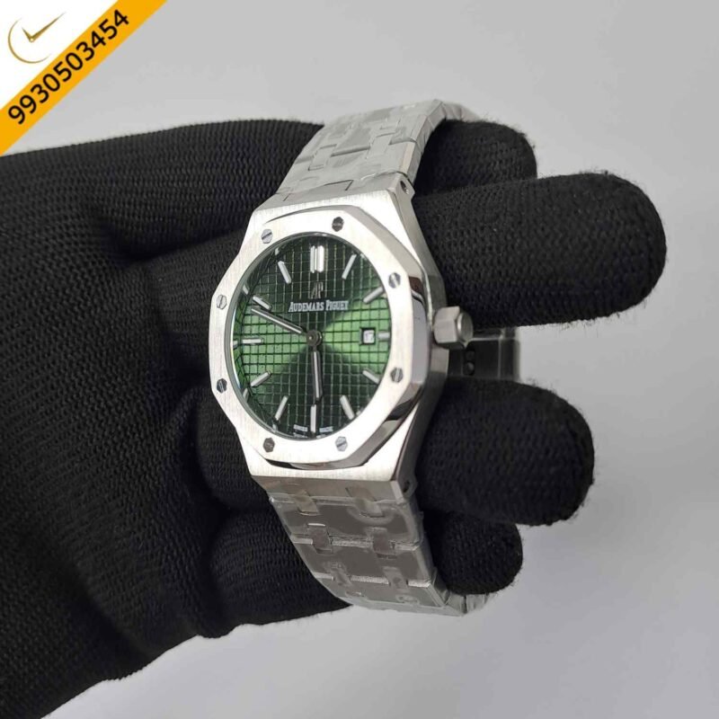Audemars Piguet Royal Oak Silver Green Dial Swiss Watch - Image 2
