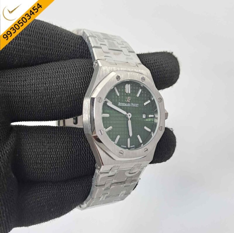 Audemars Piguet Royal Oak Silver Green Dial Swiss Watch - Image 3