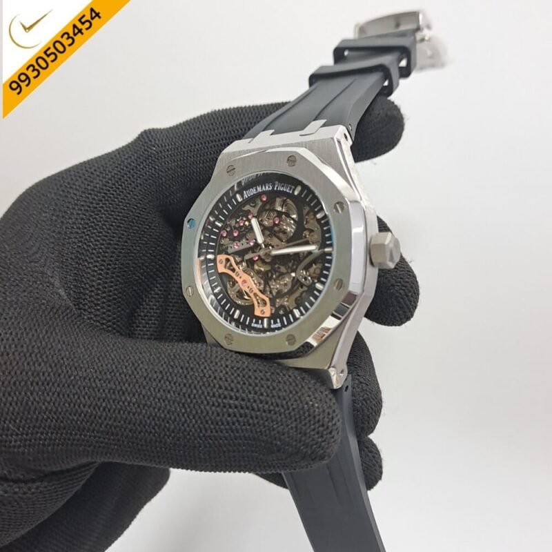 Audemars Piguet Royal Oak Silver Skeleton Dial Swiss Automatic Watch - Image 3