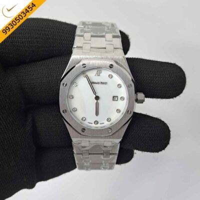 Audemars Piguet Royal Oak Silver White Dial Diamond Marker Swiss Watch