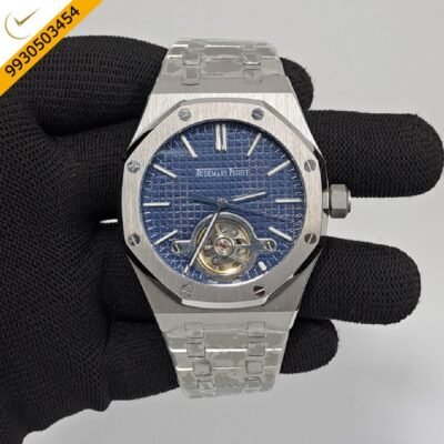 Audemars Piguet Royal Oak Tourbillion Blue Dial Stainless Steel Strap Swiss Automatic Watch