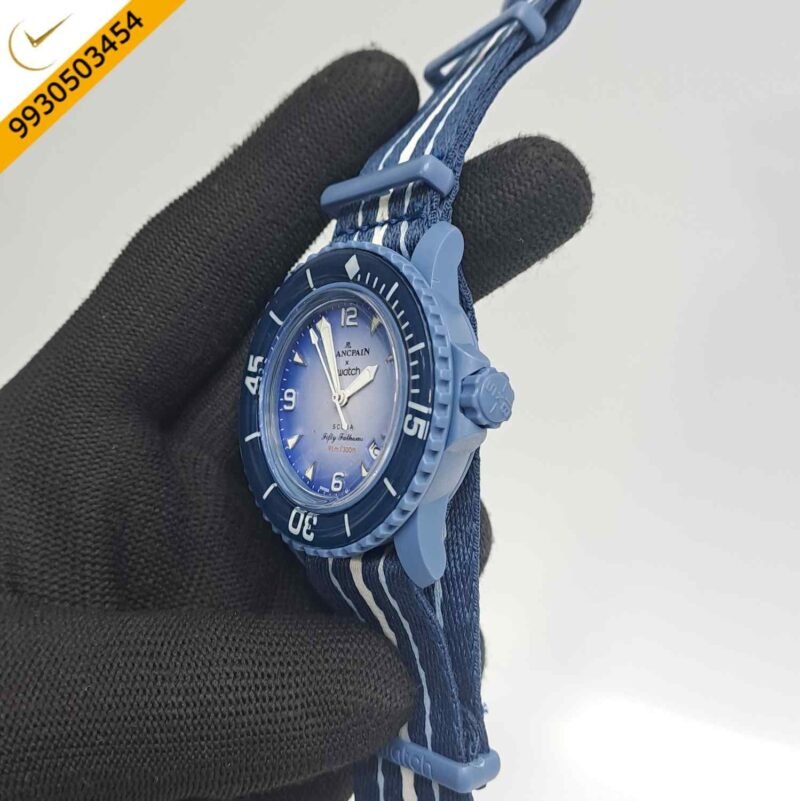 BLANCPAIN X SWATCH Fifty Fathoms SCUBA Blue Swiss Watch - Image 3