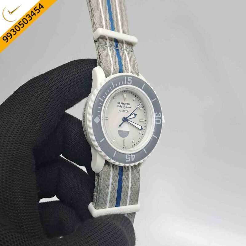 BLANCPAIN X SWATCH Fifty Fathoms SCUBA Grey Swiss Watch - Image 2