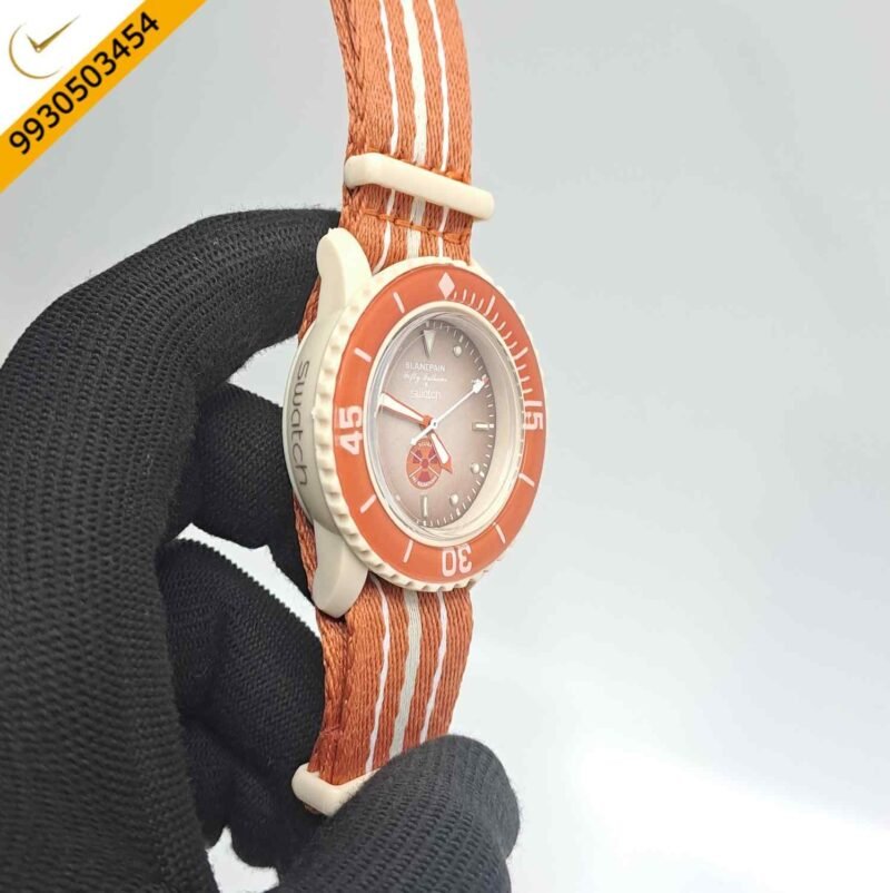 BLANCPAIN X SWATCH Fifty Fathoms SCUBA Orange Swiss Watch - Image 2