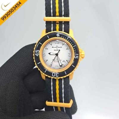 BLANCPAIN X SWATCH Fifty Fathoms SCUBA Yellow Swiss Watch