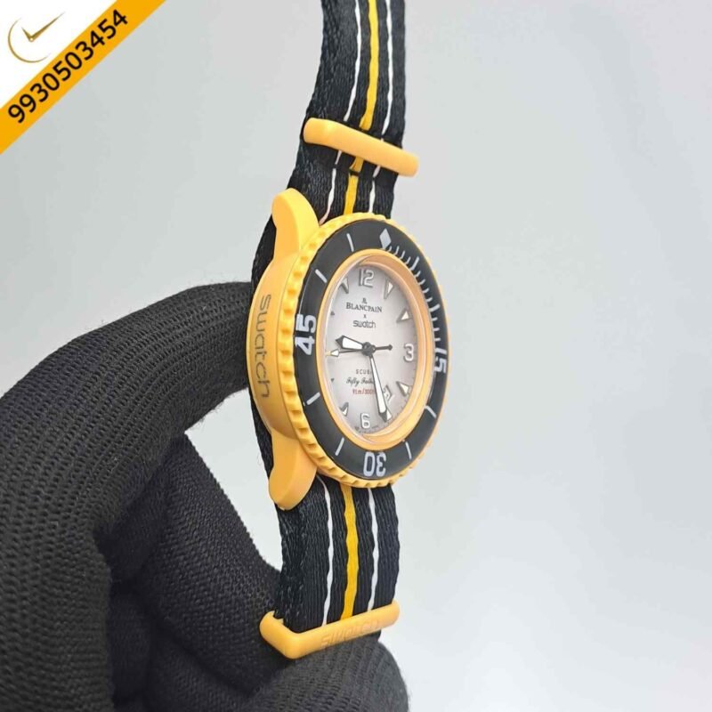 BLANCPAIN X SWATCH Fifty Fathoms SCUBA Yellow Swiss Watch - Image 2