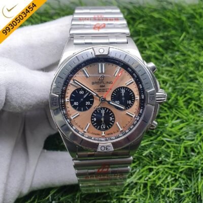 Breitling CHRONOMAT B01 42 Steel Orange Dial Swiss ETA Self-winding Movement Watch