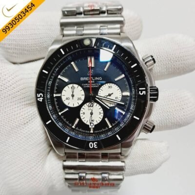 Breitling Chronomat  Steel Black Dial Swiss Watch