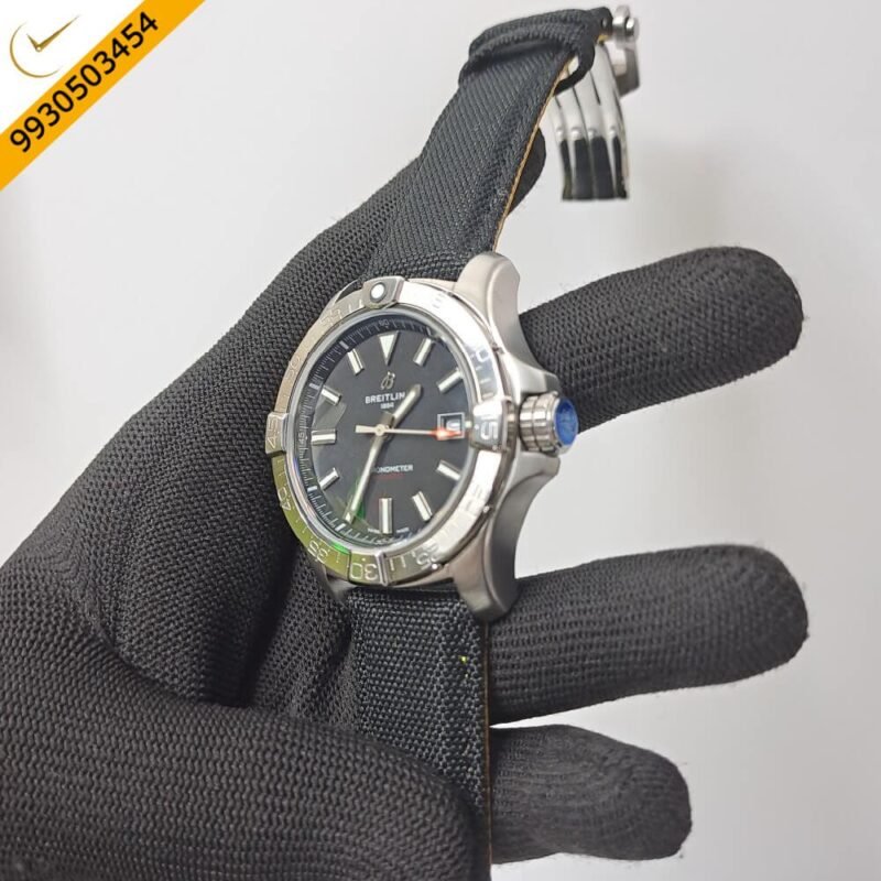 Breitling Chronometer Avenger Black Dial Black Nylon Strap Automatic Watch - Image 2