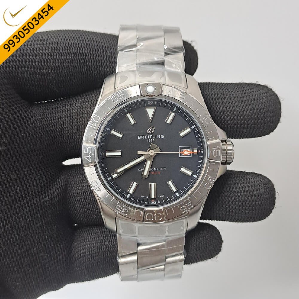 Breitling Chronometer Avenger Black Dial Stainless Steal Swiss Automatic Watch