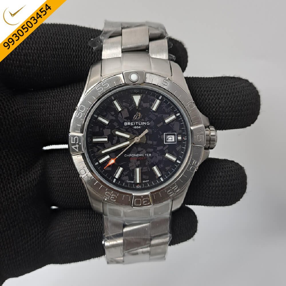 Breitling Chronometer Avenger Black Dial Structure Stainless Steal Swiss Automatic Watch