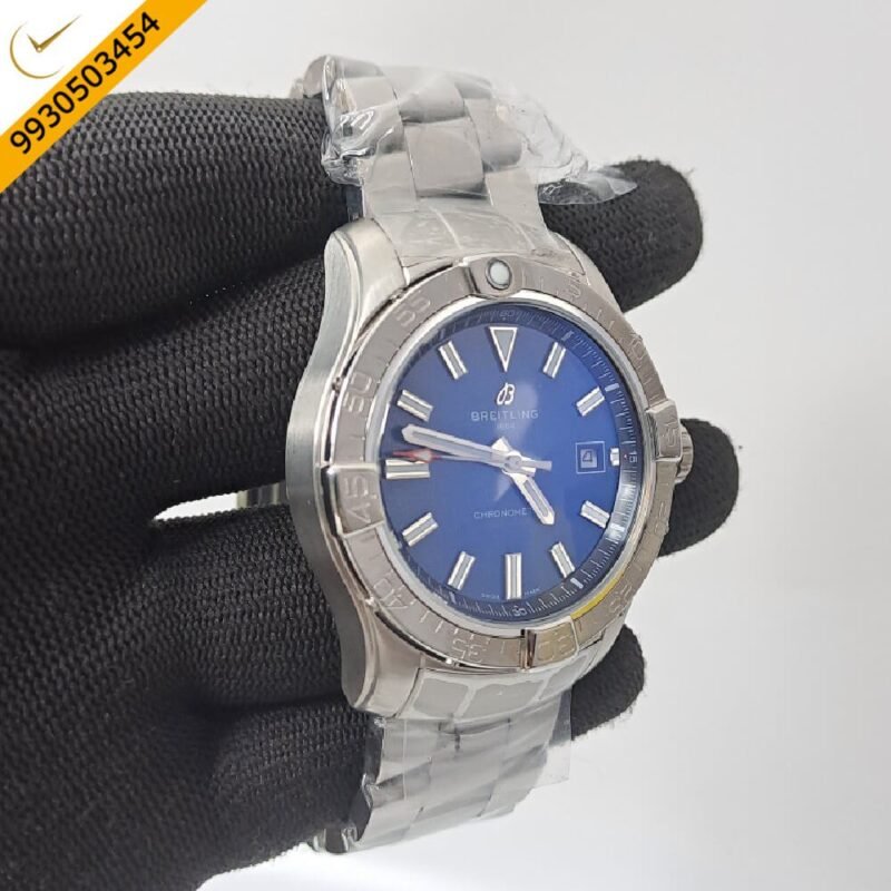 Breitling Chronometer Avenger Blue Dial Stainless Steal Swiss Automatic Watch - Image 3