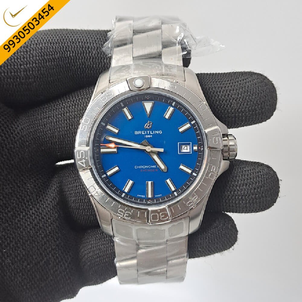 Breitling Chronometer Avenger Blue Dial Stainless Steal Swiss Automatic Watch