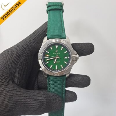 Breitling Chronometer Avenger Green Dial Green Nylon Strap Automatic Watch
