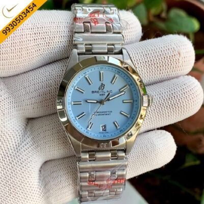 Breitling Oyster Perpetual Sky Blue Dial Quartz Watch