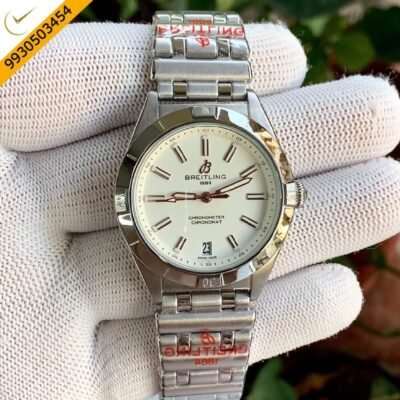 Breitling Oyster Perpetual White Dial Quartz Watch