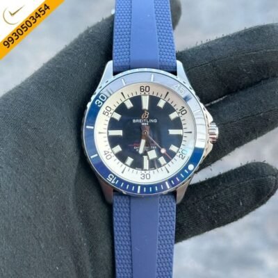 Breitling Super Ocean 44 Kelly Slater Blue Dial Blue Rubber Strap Swiss Automatic Watch