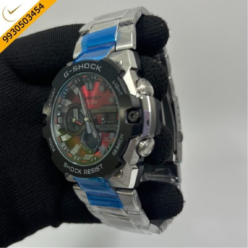Casio G-Shock Stainless Steel Red Dial Swiss Watch - Image 2