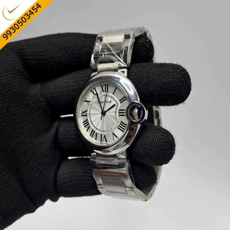 Cartier Ballon Bleu De White Dial Silver Case Swiss Watch - Image 2