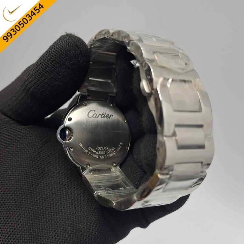 Cartier Ballon Bleu De White Dial Silver Case Swiss Watch - Image 4